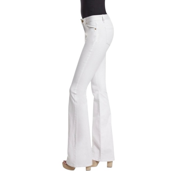 MICHAEL KORS Selma Flare Leg High Rise White Jeans Size 12 NEW - Picture 3 of 10